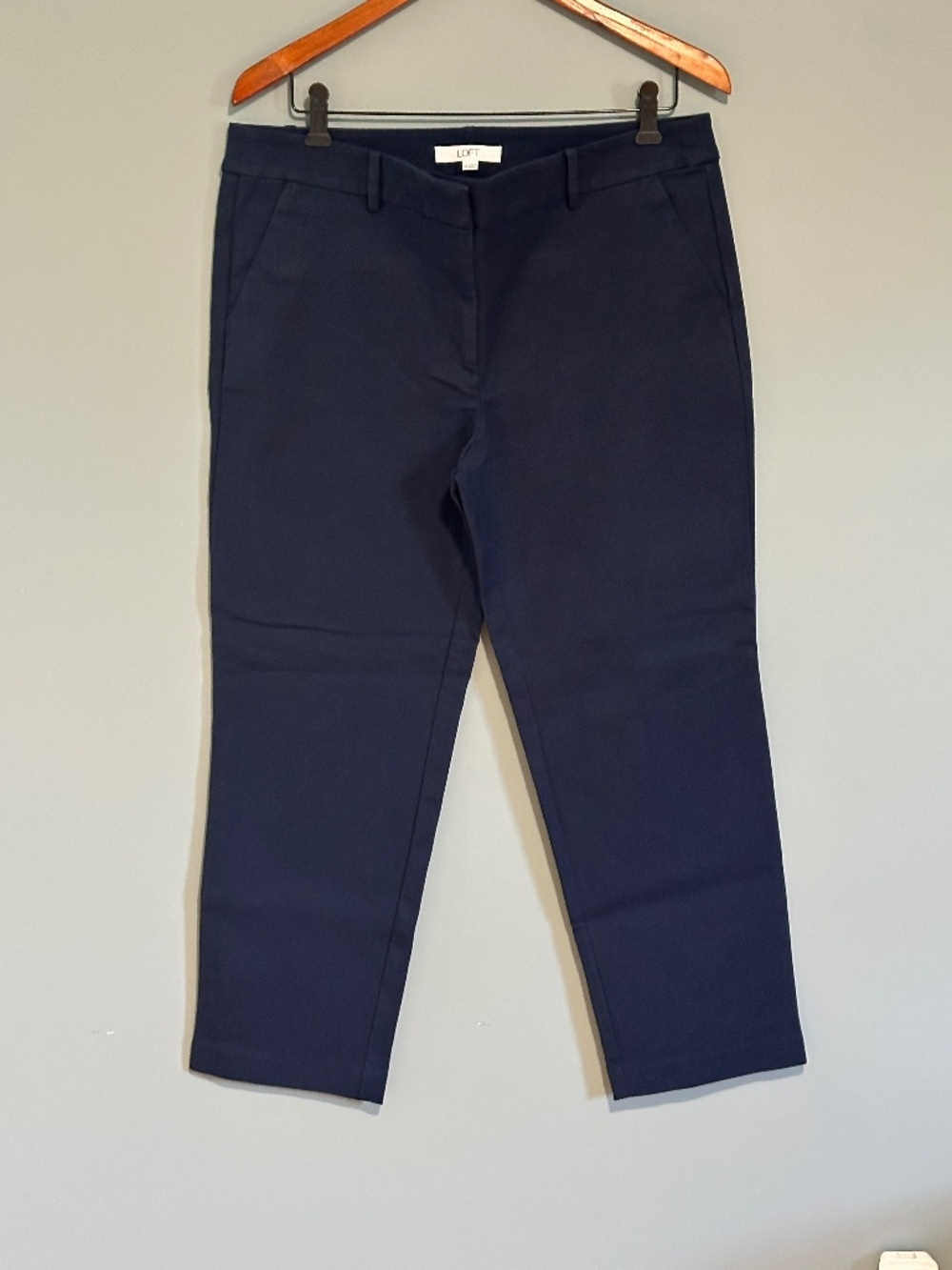 Loft Navy Cropped Pants, size 12
